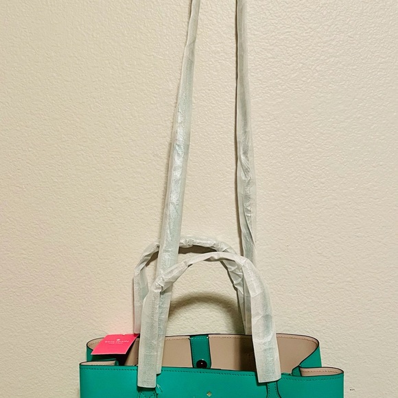 ❌SOLD❌ NWTs Kate Spade Leather Harper Satchel Fall Crossbody Bag Purse Snow Pea - Picture 14 of 15